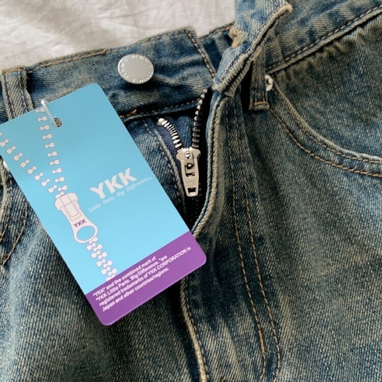 ブラシウォッシングバンディングジーンズスカート