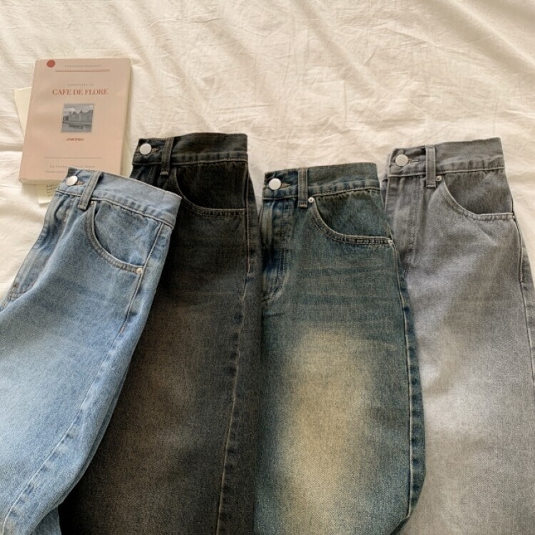 ブラシウォッシングバンディングジーンズスカート