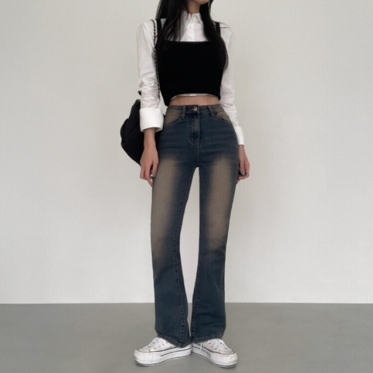 【SHORT/BASIC/LONG 丈別】ビンテージウォッシングブーツカットデニム8色 Vintage