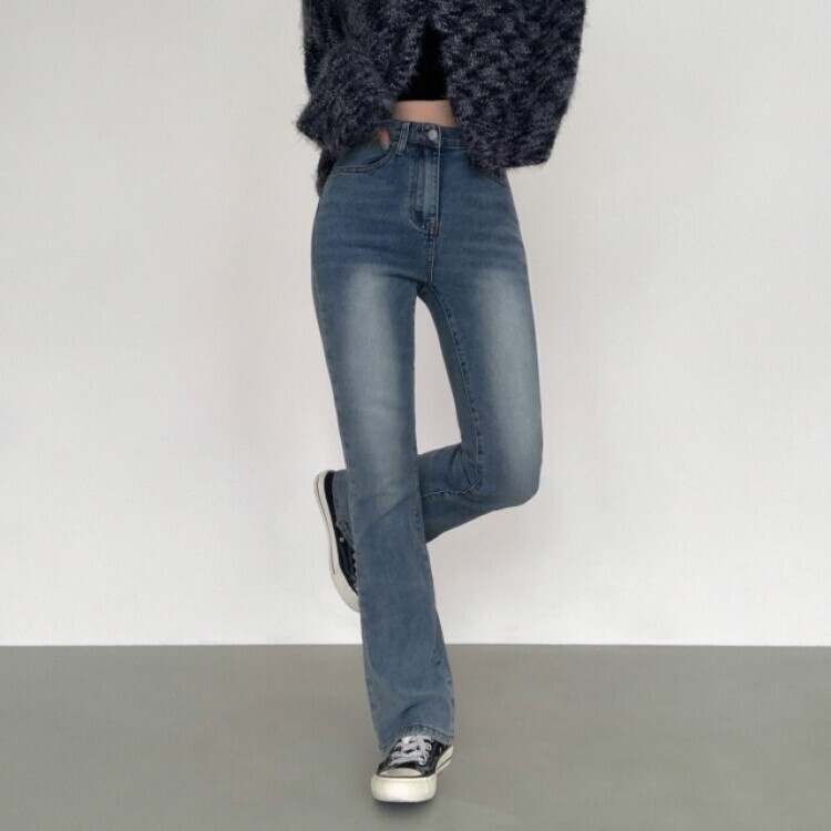 【SHORT/BASIC/LONG 丈別】ビンテージウォッシングブーツカットデニム8色 Light Blue