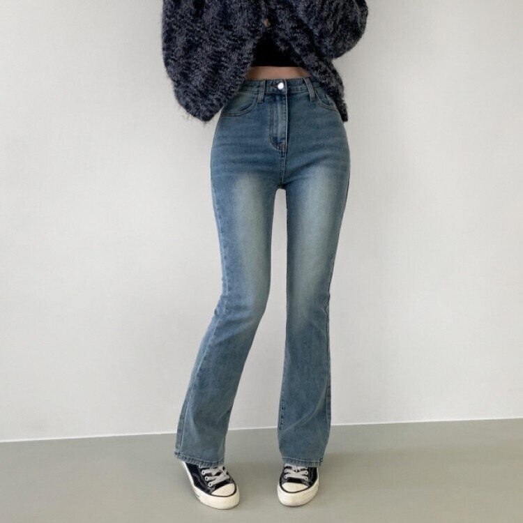 【SHORT/BASIC/LONG 丈別】ビンテージウォッシングブーツカットデニム8色 Light Blue