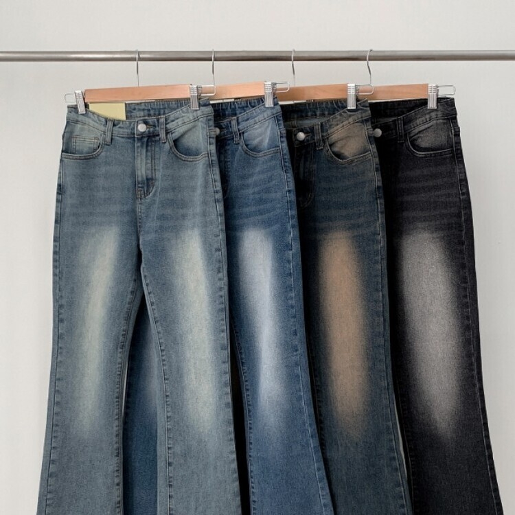 【SHORT/BASIC/LONG 丈別】ビンテージウォッシングブーツカットデニム8色