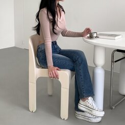 【SHORT/BASIC/LONG 丈別】ビンテージウォッシングブーツカットデニム8色 Deep Blue