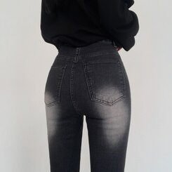 【SHORT/BASIC/LONG 丈別】ビンテージウォッシングブーツカットデニム8色 Black Blue