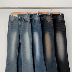 【SHORT/BASIC/LONG 丈別】ビンテージウォッシングブーツカットデニム8色