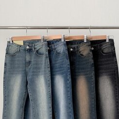 【SHORT/BASIC/LONG 丈別】ビンテージウォッシングブーツカットデニム8色