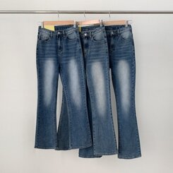 【SHORT/BASIC/LONG 丈別】ビンテージウォッシングブーツカットデニム8色