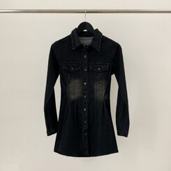 ウォッシングポケットデニムミニワンピース