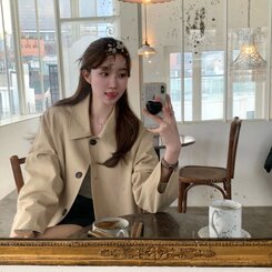 ハーフトレンチバーバリージャケット BEIGE