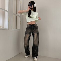 半袖Tシャツ デイリークロップ半袖Tシャツ7色 LIGHT GREEN
