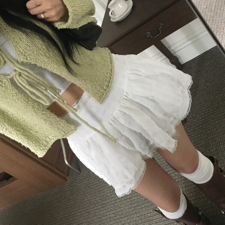 【関税込み】Juun.J オフホワイト レイヤード ミニスカート ジュエリー付きミニスカート - オフホワイト | ZARA Japan / 日本