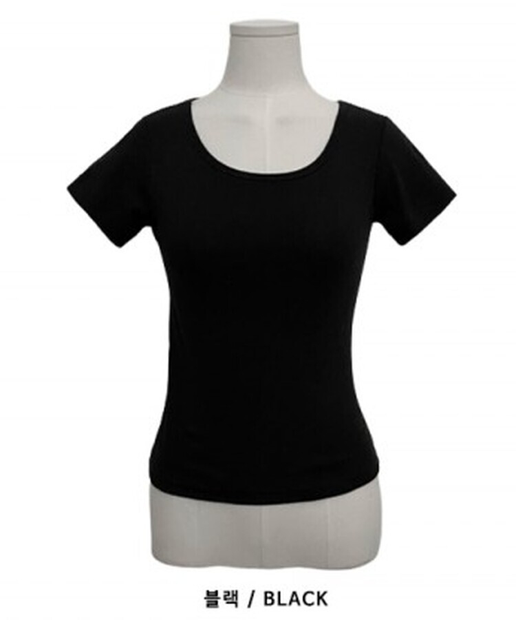 소프트무지랍빠유넥라운드슬림핏반팔티