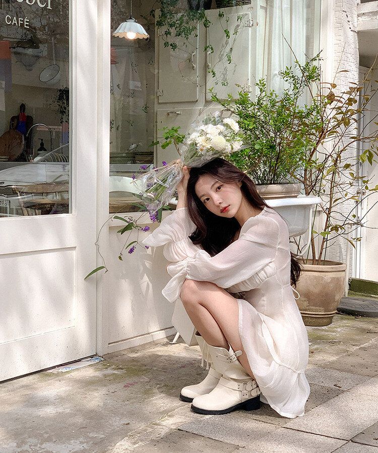 シフォンブラウスパンツセットアップ｜ツーピース｜韓国ファッション