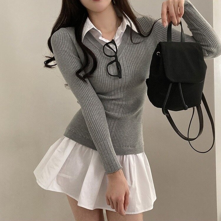 S*I様 レイヤードシャツミニワンピース<定価¥14,300> プリシックレイヤードシャツミニワンピース｜ミニワンピース