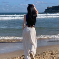 サイドピンタックワイドレーニングパンツ5色 WHITE