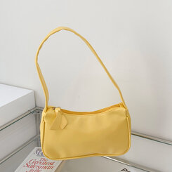 バッグ エナメルレザーカラーショルダーバッグ6色 Yellow