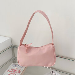 バッグ エナメルレザーカラーショルダーバッグ6色 PINK