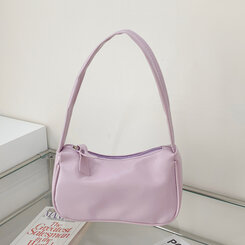 バッグ エナメルレザーカラーショルダーバッグ6色 PURPLE