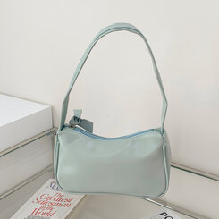 バッグ エナメルレザーカラーショルダーバッグ6色 BLUE
