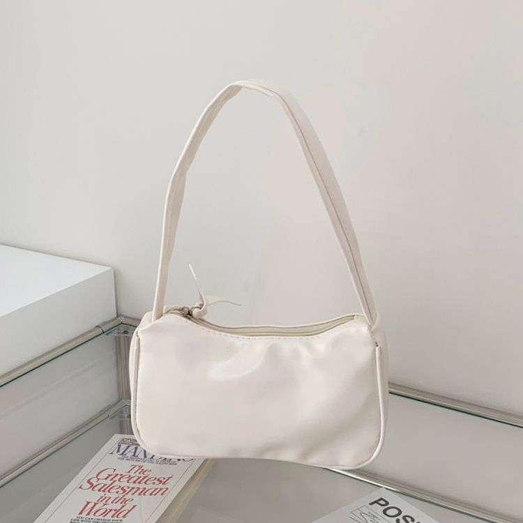 エナメルレザーカラーショルダーバッグ6色 CREAM