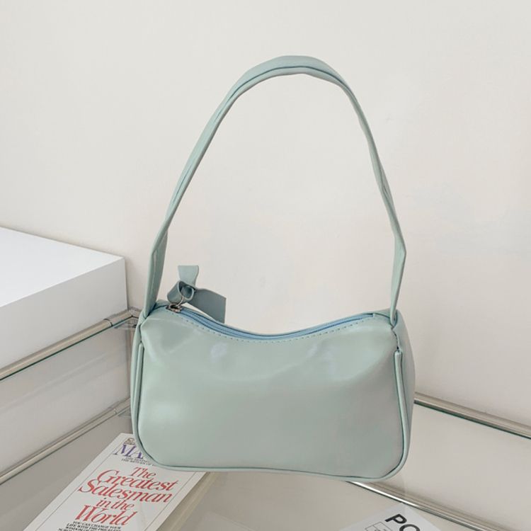 エナメルレザーカラーショルダーバッグ6色 BLUE