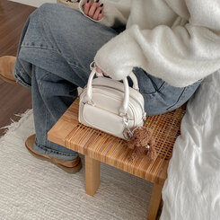 バッグ レザーツーウェイハンドバッグクロスバッグ IVORY