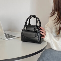 バッグ レザーツーウェイハンドバッグクロスバッグ BLACK
