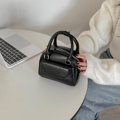 バッグ レザーツーウェイハンドバッグクロスバッグ BLACK