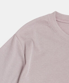 半袖Tシャツ ライブリブ編み半袖Tシャツ6色
