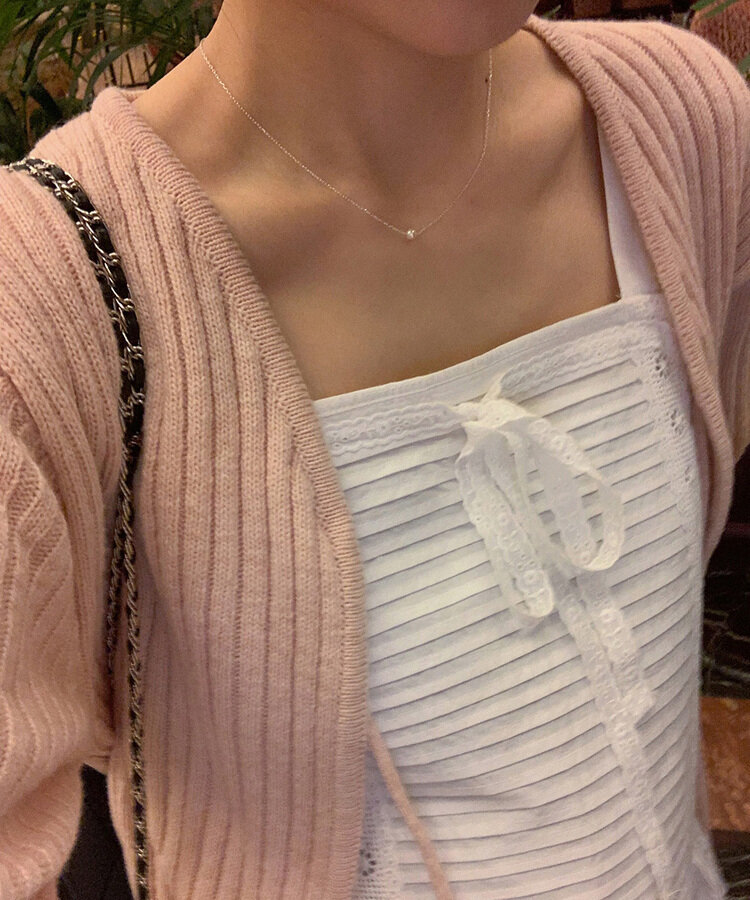 パールシルバーストラップネックレス SILVER
