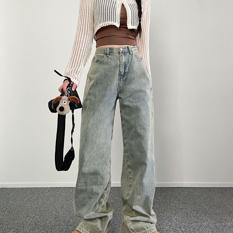 【BASIC/LONG 丈別】ビンテージ配色デニムパンツ LIGHT BLUE