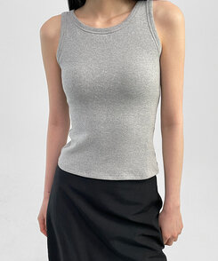 イージーベーシックカップ付きノースリーブ MELANGE GRAY