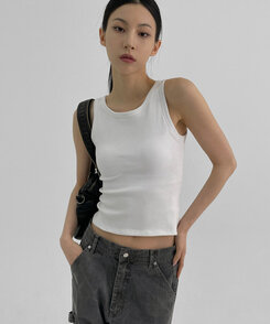 イージーベーシックカップ付きノースリーブ WHITE