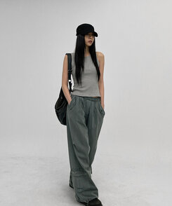 イージーベーシックカップ付きノースリーブ MELANGE GRAY