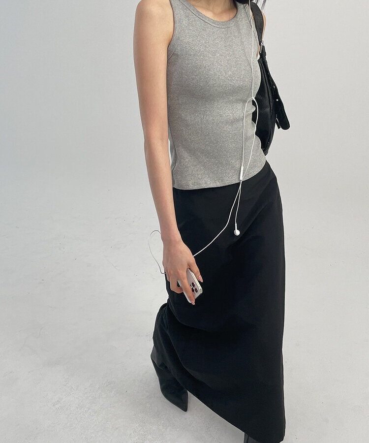 イージーベーシックカップ付きノースリーブ MELANGE GRAY