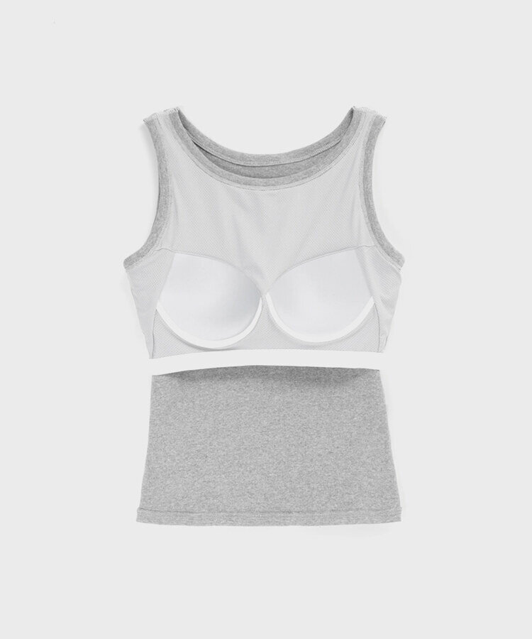 イージーベーシックカップ付きノースリーブ