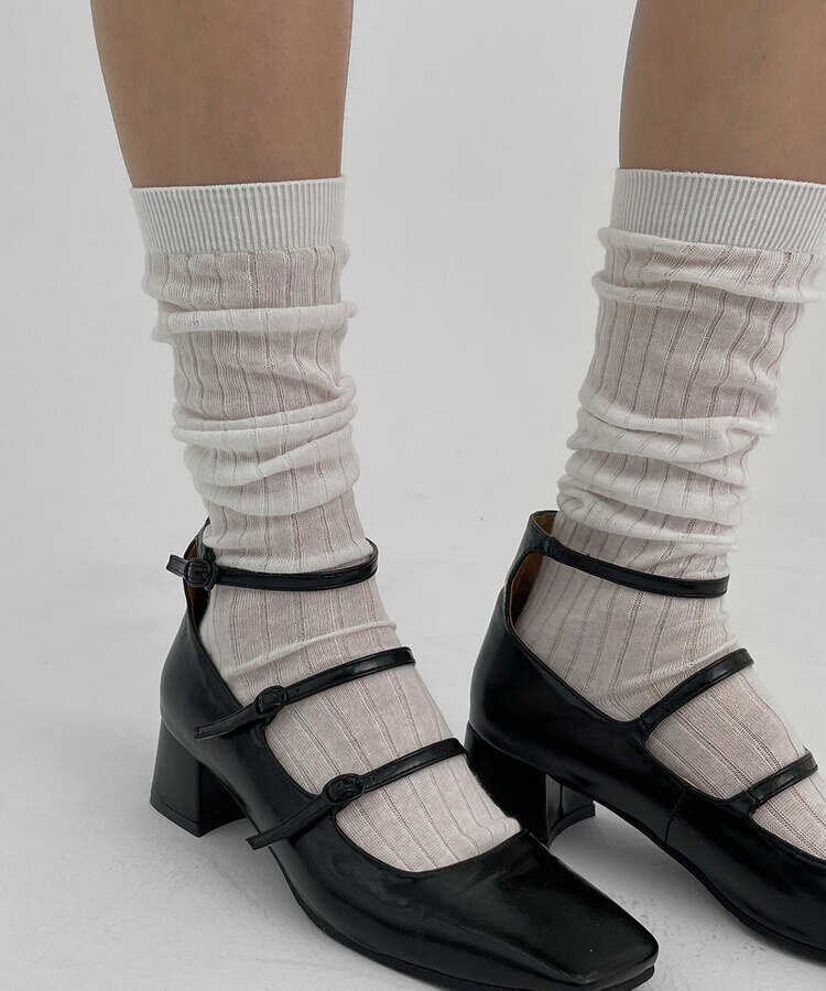 ムーンライトロングソックス5色 IVORY