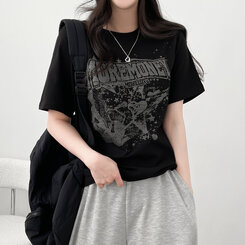 半袖Tシャツ スペース半袖Tシャツ BLACK