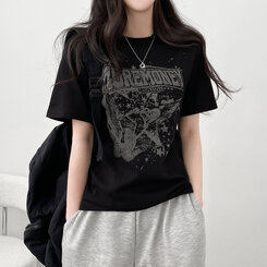 半袖Tシャツ スペース半袖Tシャツ BLACK