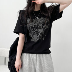半袖Tシャツ スペース半袖Tシャツ BLACK
