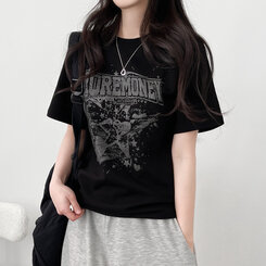 半袖Tシャツ スペース半袖Tシャツ BLACK