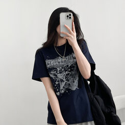 半袖Tシャツ スペース半袖Tシャツ NAVY