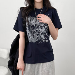 半袖Tシャツ スペース半袖Tシャツ NAVY