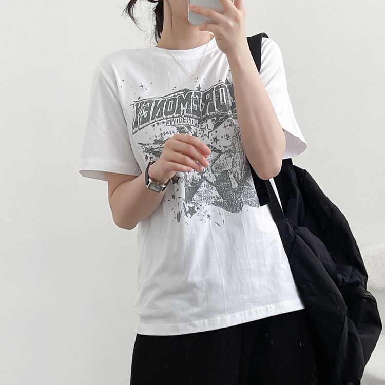 スペース半袖Tシャツ WHITE