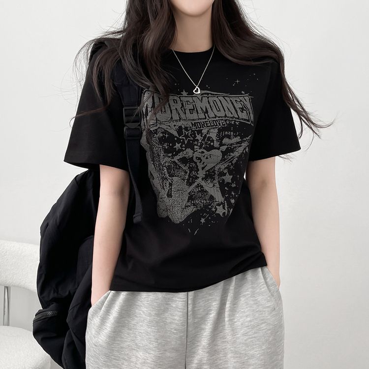 スペース半袖Tシャツ BLACK