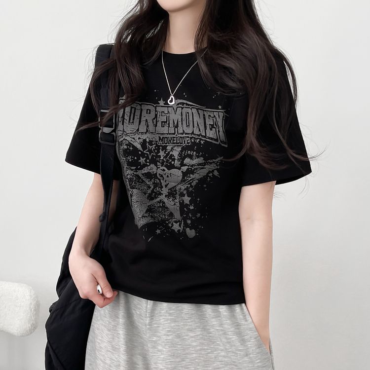 スペース半袖Tシャツ BLACK