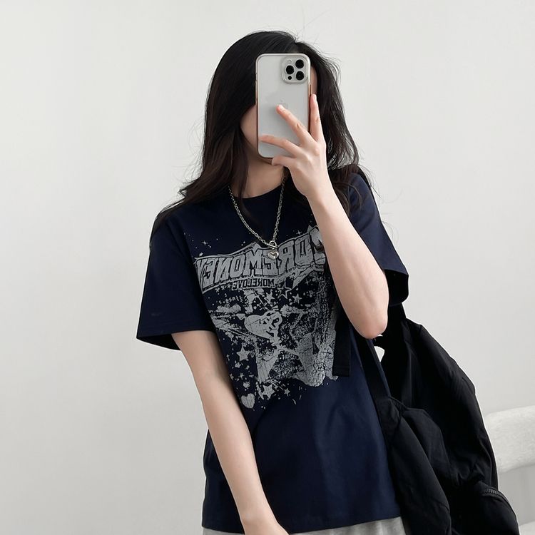 スペース半袖Tシャツ NAVY