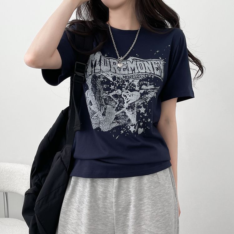スペース半袖Tシャツ NAVY