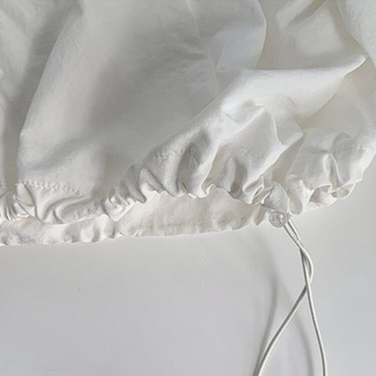 カンガルークロップフードストリングウィンドブレーカー5色