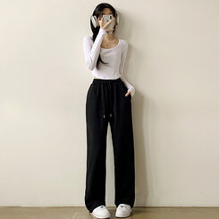 トレーニングパンツ エアワイドトレーニングバンディングパンツ9色 BLACK